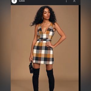 Lulus forever classic plaid mini dress